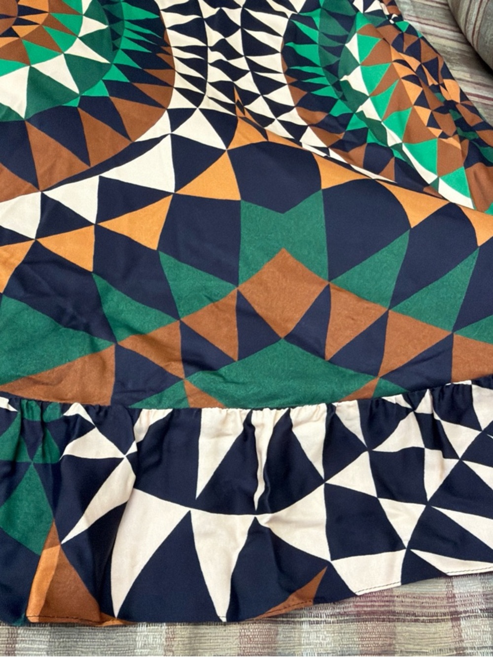 FARM Rio Geometric Print Green, Brown & Cream Maxi Dress - Picture 3 of 6